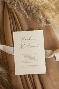 Prośba o błogosławieństwo dla Rodziców - papierowe w stylu boho