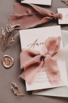 Rose Gold -  różowe złoto - zaproszenie na chrzest lub komunię 